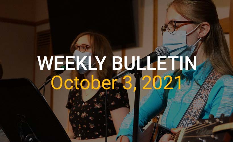 Weekly Bulletin October 3, 2021