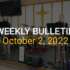 Bulletin – October 2, 2022