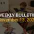 Bulletin – November 13, 2022