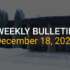 Bulletin – December 18, 2022