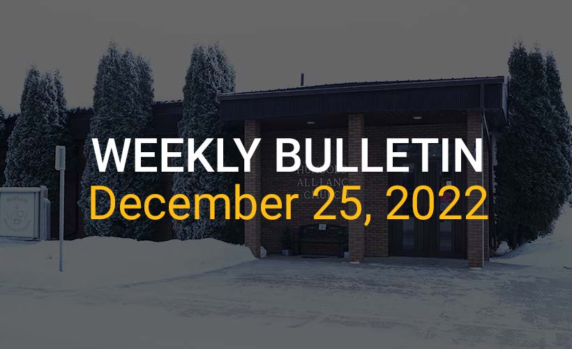 Weekly Bulletin December 25, 2022