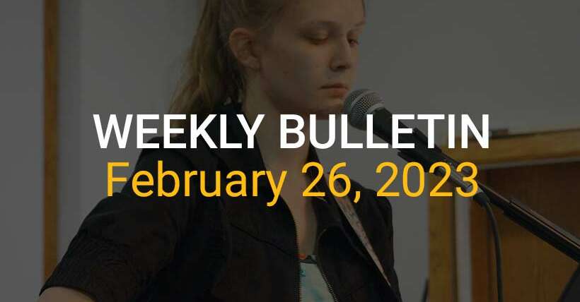 Weekly Bulletin February 26, 2023