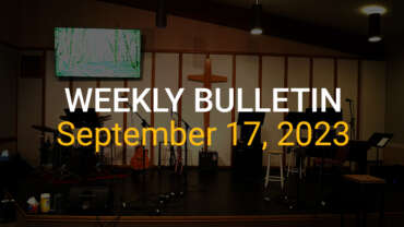 Weekly Bulletin September 17, 2023