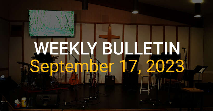 Weekly Bulletin September 17, 2023