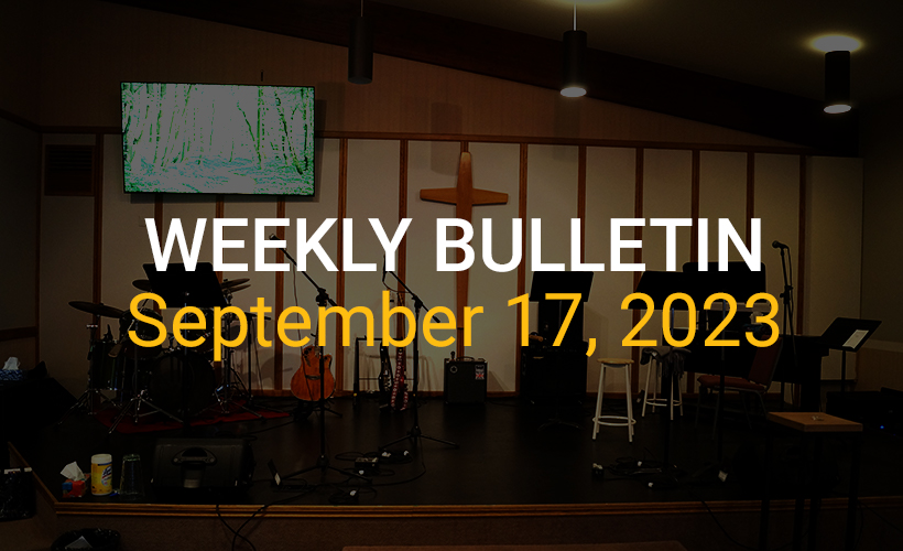 Weekly Bulletin September 17, 2023