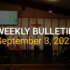 Bulletin – September 3, 2023