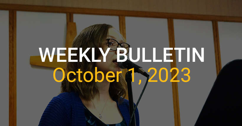 Weekly Bulletin October 1, 2023