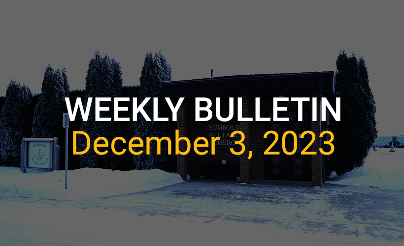 Weekly Bulletin December 3, 2023
