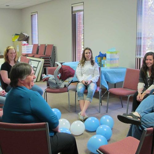 Group of adults connecting spiritually